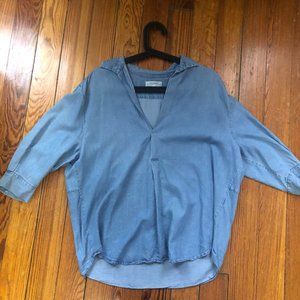 Zara denim blouse